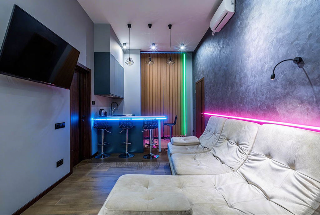 Зонирование пространства неоном