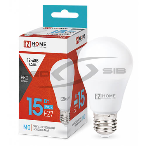 Лампа сд низковольтная LED-MO-PRO 15W 12-48V Е27 1200Lm IN HOME