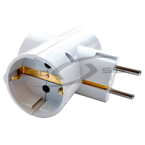 Тройник R-3G 3 местн. с з/к 16А белый 4370 IN HOME