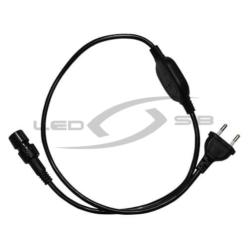 Сетевой шнур LS с вилкой и диодным мостом для дюралайта 3 жилы 13мм (круглый 1,5м) ip67
