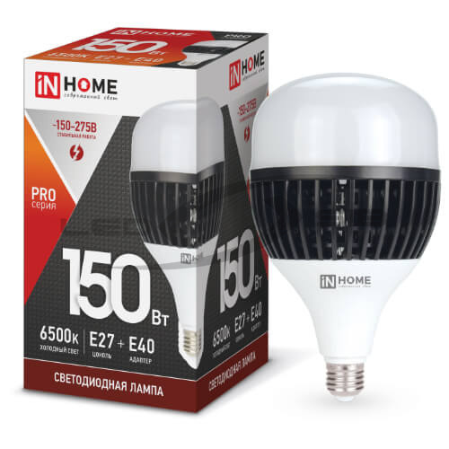 Лампа светодиодная LED-HP-PRO E27 с адаптером Е40 150W 230V 14250Lm IN HOME