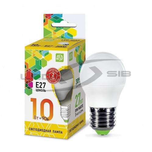 Лампа сд LED-ШАР-standard 10W 230V Е27 900Lm