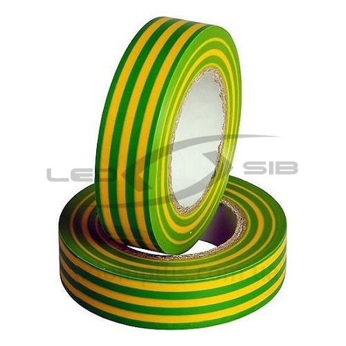 Лента ПВХ15 мм 20м жел/зел