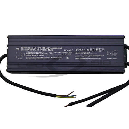 Блок питания ЛУЧ влагозащищенный LS серии Slim 200W DC 24V AC 110-250V 8.3A(алюминий) 235*76*39 IP67