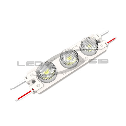 Светодиодный модуль LS с линзой PRO SMD 3030/3LED 75х20х11 max 2,8W, 330Lm,IP65, 15*45°, пр. 8,5 см 