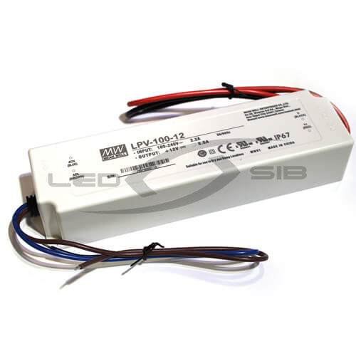 Блок питания Mean Well LPV-100-12 IP67 190х52х37