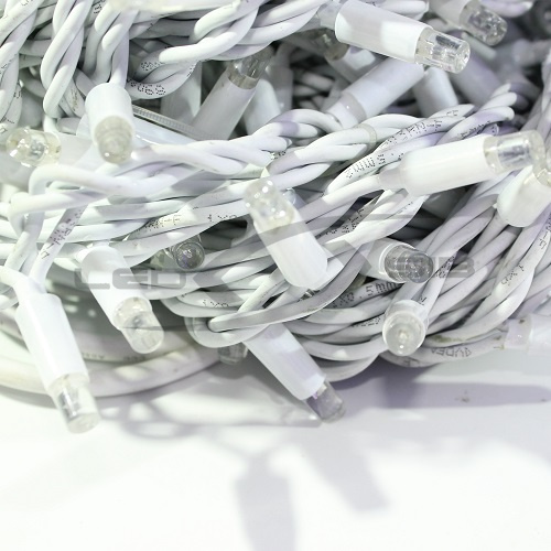 гирлянда сд ls 20м белый провод диаметр 3,2мм, каучук 14w,  200 led, 220v ip65 (коннектор мама папа) Гирлянда сд LS 20м белый провод диаметр 3,2мм, каучук 14W,  200 led, 220V IP65 (коннектор МАМА ПАПА)