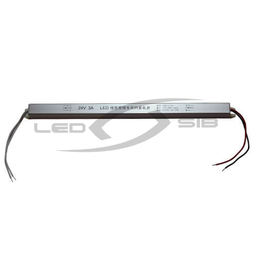 Блок питания LS узкий 72W DC24V  IP33 AC 170-265V (Алюм. корпус) 355*18*18мм