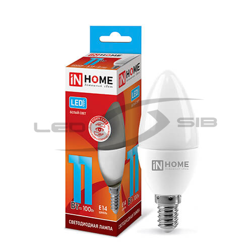Лампа сд LED-СВЕЧА-VC 11W 230V Е14 990Lm IN HOME