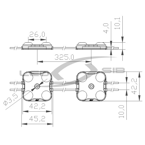светодиодный модуль ls vivo "луч" с линзой smd 2835/4led 45*42*11мм max 2w 240 lm ip68 (пр. 16.5 см) Светодиодный модуль LS VIVO "ЛУЧ" с линзой SMD 2835/4LED 45*42*11мм max 2W 240 Lm IP68 (пр. 16.5 см)
