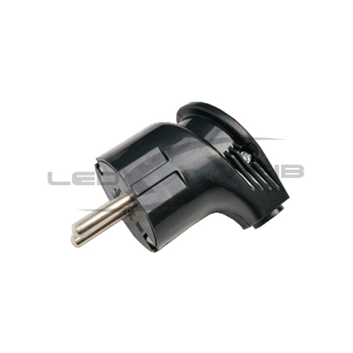 Вилка угловая с з/к 16А черная 4210