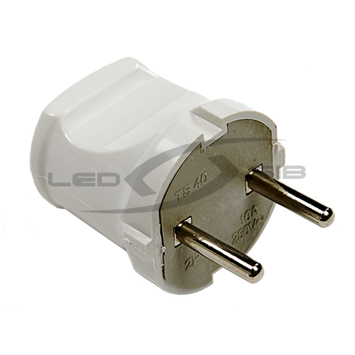 Вилка прямая 10А белая 4142