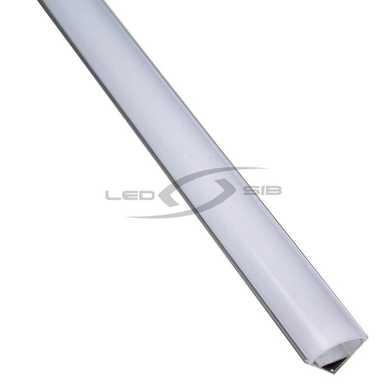 Угловой алюминиевый профиль (с экраном) LS-YF-121, 2000х16х16мм L90 (65гр./м)