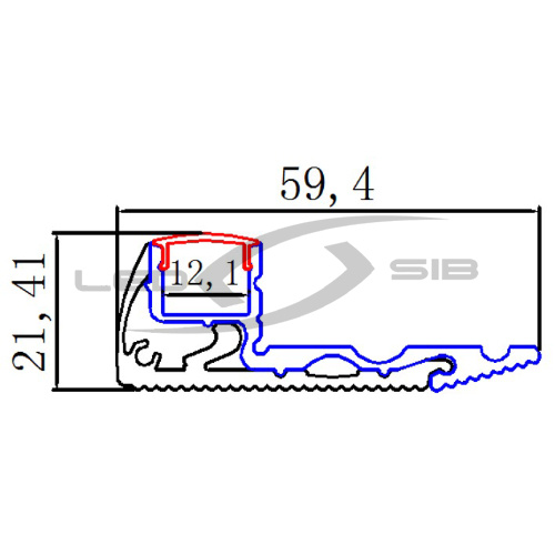 накладной алюминиевый профиль для ступеней с подсветкой (с экраном) ls-yf-836step light 2000х60х21мм Накладной алюминиевый профиль для ступеней с подсветкой (с экраном) LS-YF-836Step light 2000х60х21мм