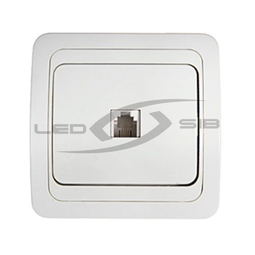 Розетка компьютерная 1ая  RG-45 CLASSICO белая 2131 IN HOME 