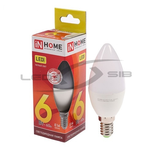 Лампа сд LED-СВЕЧА-VC 6W 230V Е14 540Lm