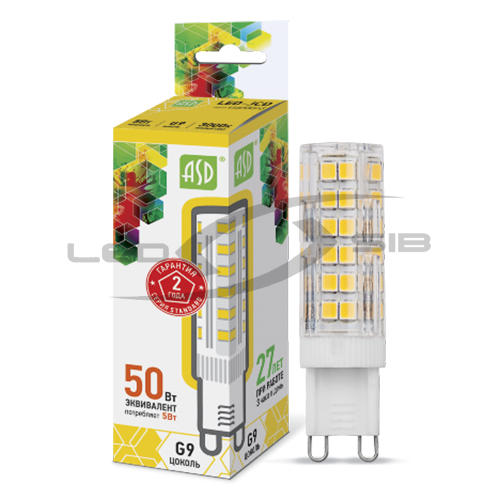 Лампа сд LED-JCD-standard 5.0W 230V G9 450Lm