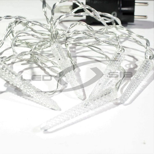 гирлянда сосульки led ls 220v 7,5 см высота (спайка 5шт) длина 3м, драйвер в комплекте для помещения Гирлянда сосульки LED LS 220V 7,5 см высота (спайка 5шт) длина 3м, драйвер в комплекте для помещения