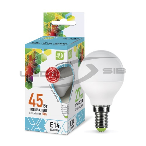 лампа сд led-шар-standard 5.0w 230v е14 450lm Лампа сд LED-ШАР-standard 5.0W 230V Е14 450Lm