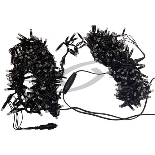 Гирлянда сд LS 20м, 600 led, 220V черный PVC провод 2,3мм, IP65