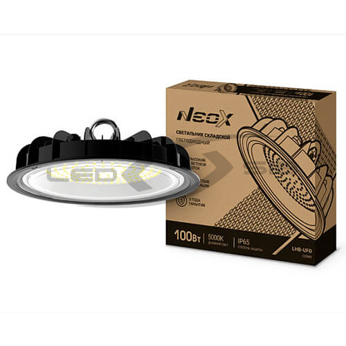 Светильник сд складской LHB-UFO 100W 230V 120 гр. 10500Lm IP65 NEOX