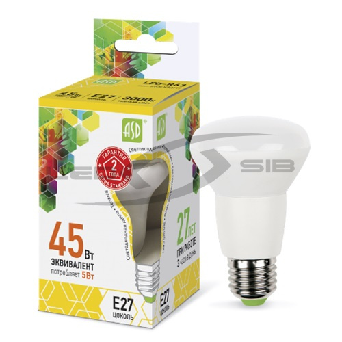 Лампа сд LED-R63-standard 5.0W 230V Е27 450Lm