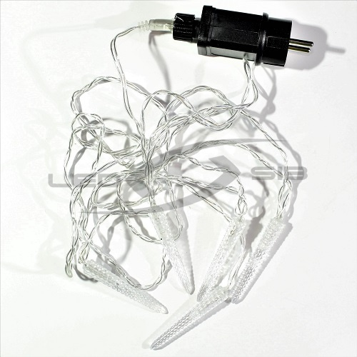 гирлянда сосульки led ls 220v 7,5 см высота (спайка 5шт) длина 3м, драйвер в комплекте для помещения Гирлянда сосульки LED LS 220V 7,5 см высота (спайка 5шт) длина 3м, драйвер в комплекте для помещения