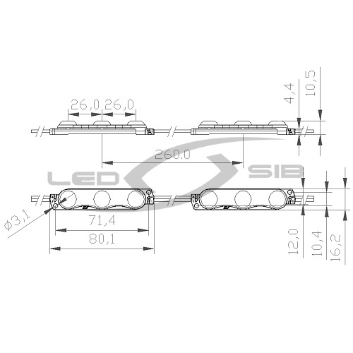 светодиодный модуль ls vivo "луч" с линзой smd 2835/3led 76*16*11 мм max 1,5w180 lm ip68 (пр. 6,5см) Светодиодный модуль  VIVO "ЛУЧ" с линзой SMD 2835/3LED 80*16*10 мм 1,5W 180 Lm IP68 170°(Провод 15см)