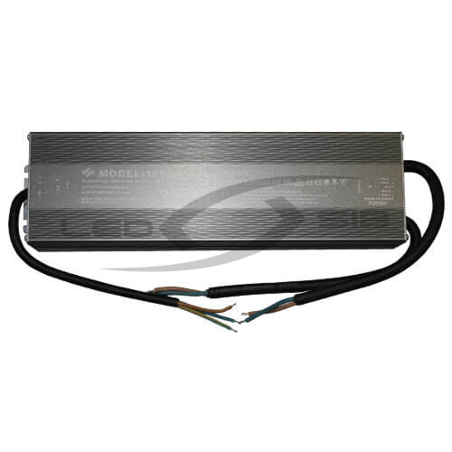 Блок питания LS IP68 влагозащищенный серии Slim 300W DC 12V AC 110-250V (алюминий) 275*77*40мм