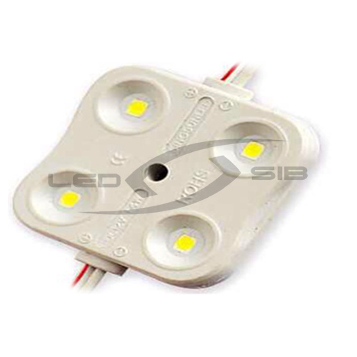 Светодиодный модуль LS LUX SMD 2835/4LED 35х35х3.5мм max 1.2W 140Lm IP65 (пласт. корпус) 120°
